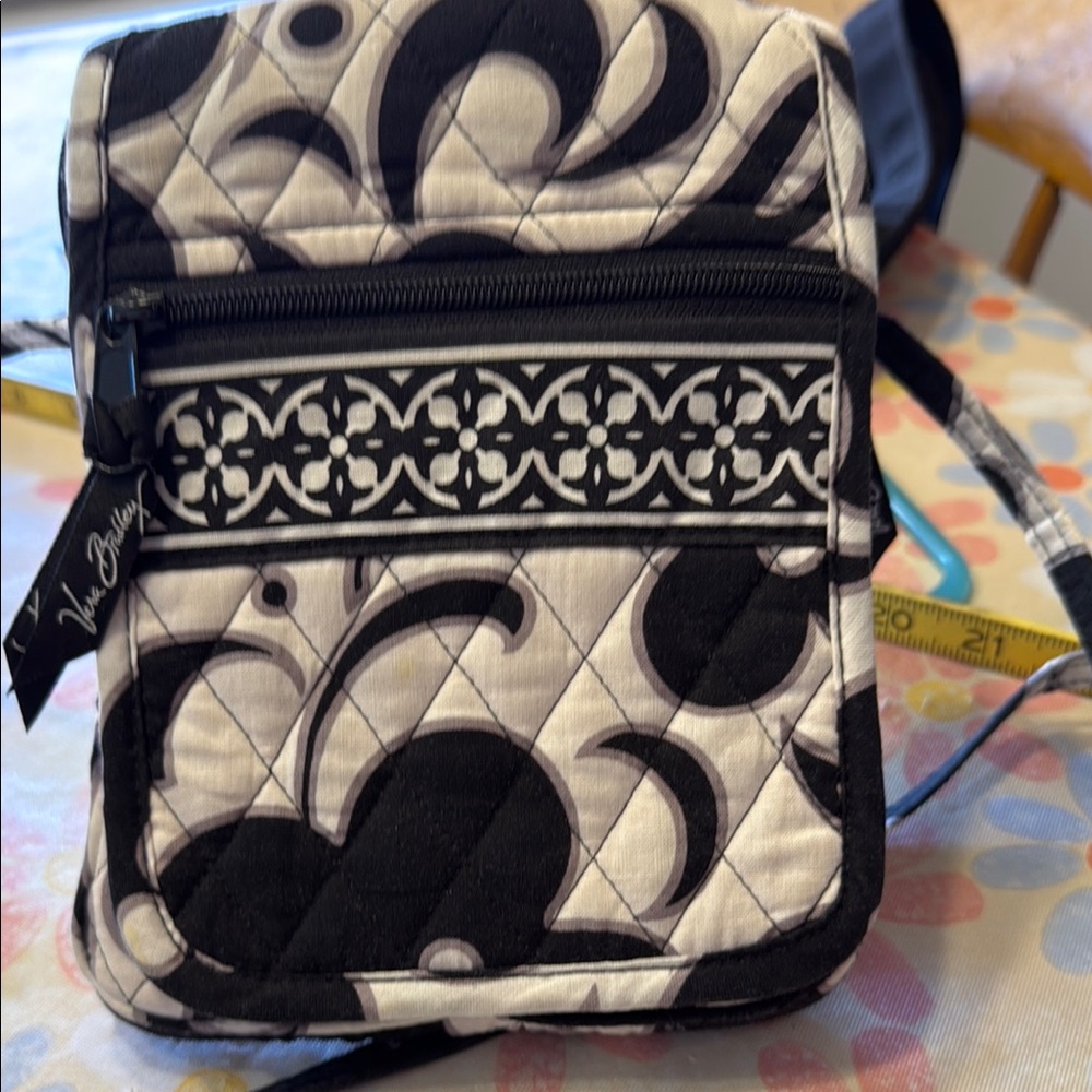 Vera Bradley Black and White Floral Crossbody
